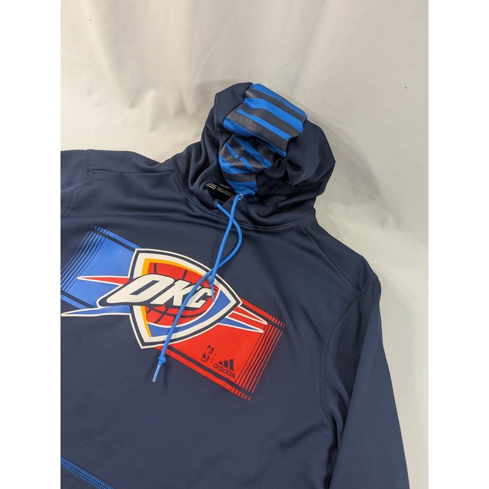 Adidas Oklahoma City Thunder Hoodie Sweatshirt Mens Large Spell Out Climawarm